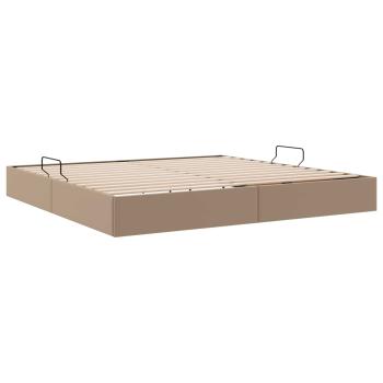 Ottoman Bettgestell Cappuccino 200 x 200 cm Kunstleder