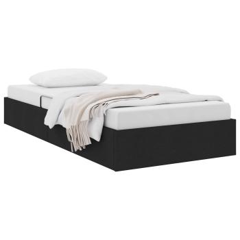 Ottoman Bettgestell mit Speicher Schwarz 100 x 200 cm Stoff