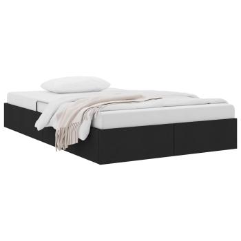 Ottoman Bettgestell mit Speicher Schwarz 120 x 200 cm Stoff
