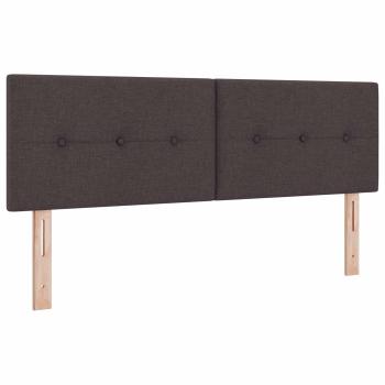 Ottoman-Bett mit Matratze und LED Dunkelbraun 140 x 200 cm