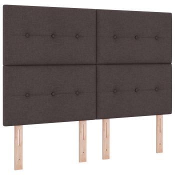 Ottoman Bett mit Matratze Dunkelbraun 140 x 200 cm Stoff