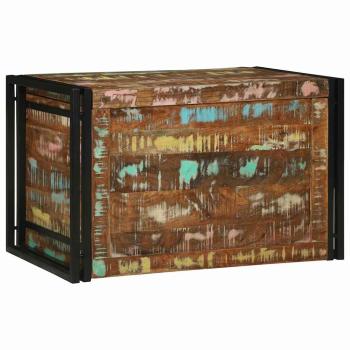 ARDEBO.de - Aufbewahrungsbox Braun und Schwarz 80 x 50 x 50 cm Altholz