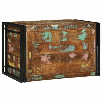 Aufbewahrungsbox Braun und Schwarz 80 x 50 x 50 cm Altholz