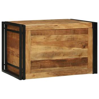 ARDEBO.de - Aufbewahrungsbox Braun und Schwarz 80 x 50 x 50 cm Akazienholz