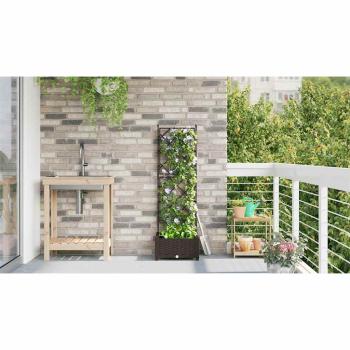 Garten-Pflanzgefäß Braun 40 x 40 x 125,5 cm PP