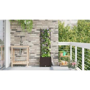 Garten-Pflanzgefäß Braun 40 x 40 x 143 cm PP