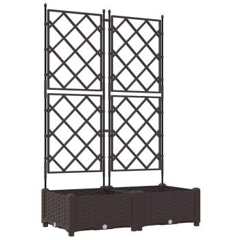 Garten-Pflanzgefäß 2 stk. Braun 80 x 40 x 125,5 cm PP