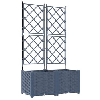 Garten-Pflanzgefäß 2 stk. Grau 80 x 40 x 143 cm PP