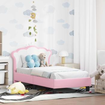ARDEBO.de - Kinderbettgestell mit Kopfteil Rosa 70 x 140 cm PU