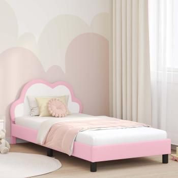 ARDEBO.de - Kinderbettgestell mit Kopfteil Rosa 90 x 200 cm PU