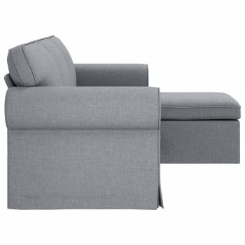 Sofa Hellgrau 195 x 138 x 80 cm Stoff