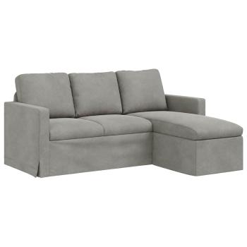 Sofa Hellgrau 178 x 134 x 80 cm Samt