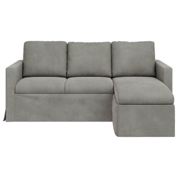 Sofa Hellgrau 178 x 134 x 80 cm Samt