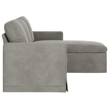 Sofa Hellgrau 178 x 134 x 80 cm Samt