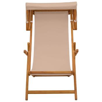 Liegestuhl 3 Position Massives Eukalyptus Holz Taupe
