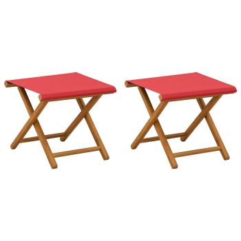 Liegestuhl 2 pcs Massives Eukalyptus Holz Rot