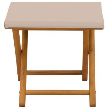 Liegestuhl 2 pcs Massives Eukalyptus Holz Beige