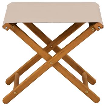 Liegestuhl 2 pcs Massives Eukalyptus Holz Beige