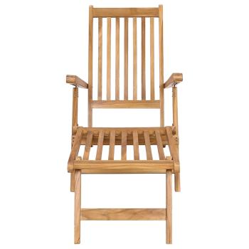 Faltbarer Deckstuhl Natur Massivholz Teak