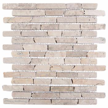 Mosaikfliesen Creme 30 x 30 cm Marmor