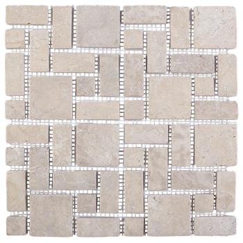 Mosaikfliesen Creme 30 x 30 cm Marmor