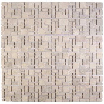 Mosaikfliesen Creme 30 x 30 cm Marmor