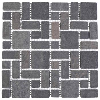 Mosaikfliesen Grau 30 x 30 cm Marmor