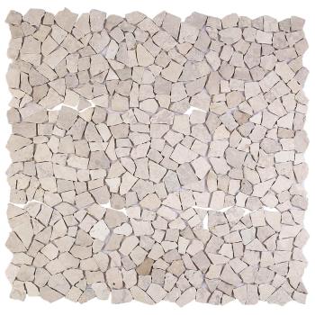 Mosaikfliesen Creme 30 x 30 cm Marmor