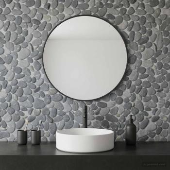 ARDEBO.de - Kieselplatten Grau 30 x 30 cm Flusskiesel