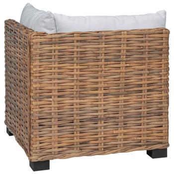 Ecksofa mit Kissen GENDT Natürliches Rattan Natur