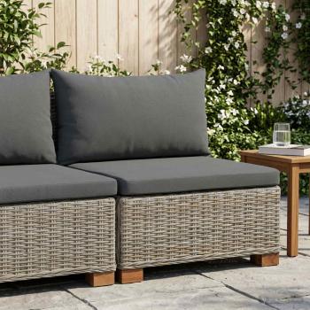 Mittels Sofa mit Kissen GENDT Naturrattan Kubu Grau