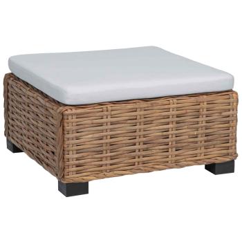 Hocker mit Kissen GENDT Naturrattan Natur