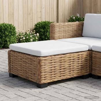 Hocker mit Kissen GENDT Naturrattan Natur