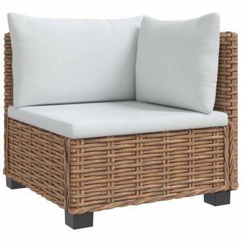 2 Stk. Rattan-Lounge-Set mit Kissen GENDT Naturrattan Natur