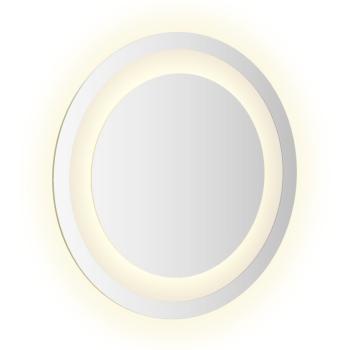 LED-Badezimmerspiegel Transparent Ø 30 cm Gehärtetes Glas
