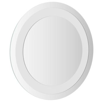 LED-Badezimmerspiegel Transparent Ø 30 cm Gehärtetes Glas