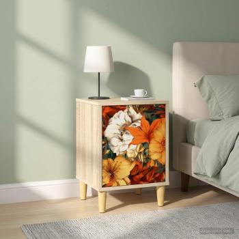 ARDEBO.de - Nachttisch GENNEP 2 stk. Sonoma-Eiche 36 x 33 x 50 cm