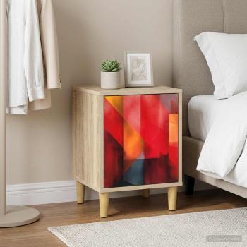 ARDEBO.de - Nachttisch HEESCH Sonoma-Eiche 36 x 33 x 50 cm Holzwerkstoff