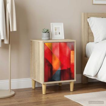 ARDEBO.de - Nachttisch HEESCH 2 stk. Sonoma-Eiche 36 x 33 x 50 cm