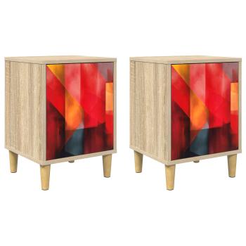 Nachttisch HEESCH 2 stk. Sonoma-Eiche 36 x 33 x 50 cm
