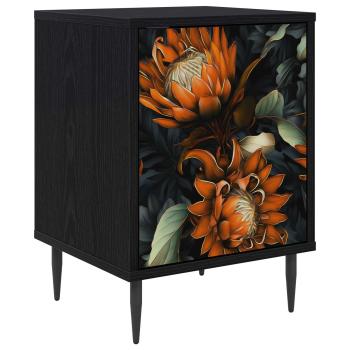 Nachttisch LOCHEM Schwarz Eichen-Optik 36 x 33 x 51 cm