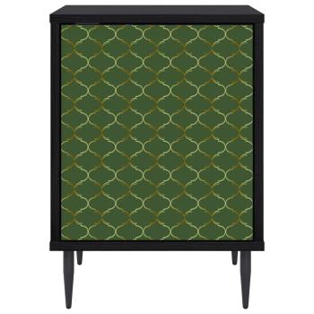 Nachttisch GELEEN Schwarz Eichen-Optik 36 x 33 x 51 cm