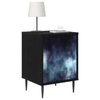 Nachttisch RAALTE 2 stk. Schwarz Eichen-Optik 36 x 33 x 51 cm