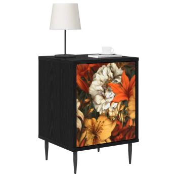 Nachttisch GENNEP 2 stk. Schwarz Eichen-Optik 36 x 33 x 51 cm