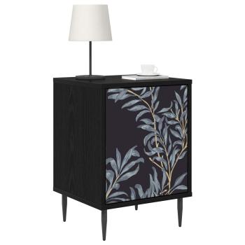 Nachttisch DOKKUM 2 stk. Schwarz Eichen-Optik 36 x 33 x 51 cm