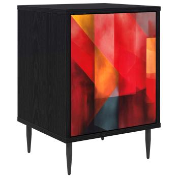 Nachttisch HEESCH Schwarz Eichen-Optik 36 x 33 x 51 cm