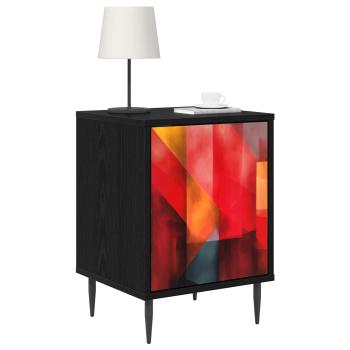 Nachttisch HEESCH Schwarz Eichen-Optik 36 x 33 x 51 cm