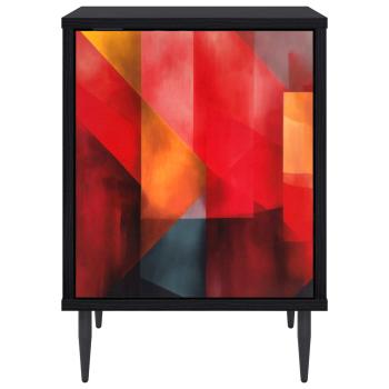 Nachttisch HEESCH Schwarz Eichen-Optik 36 x 33 x 51 cm