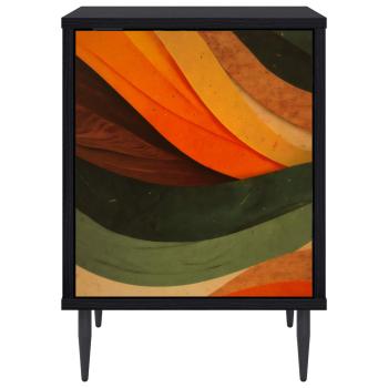 Nachttisch BONN Schwarz Eichen-Optik 36 x 33 x 51 cm