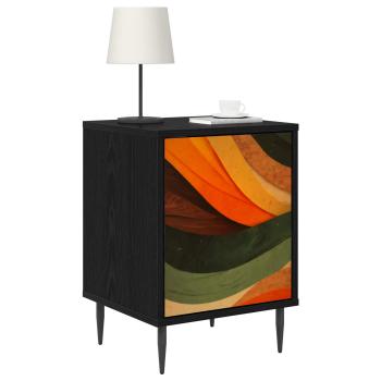 Nachttisch BONN 2 stk. Schwarz Eichen-Optik 36 x 33 x 51 cm